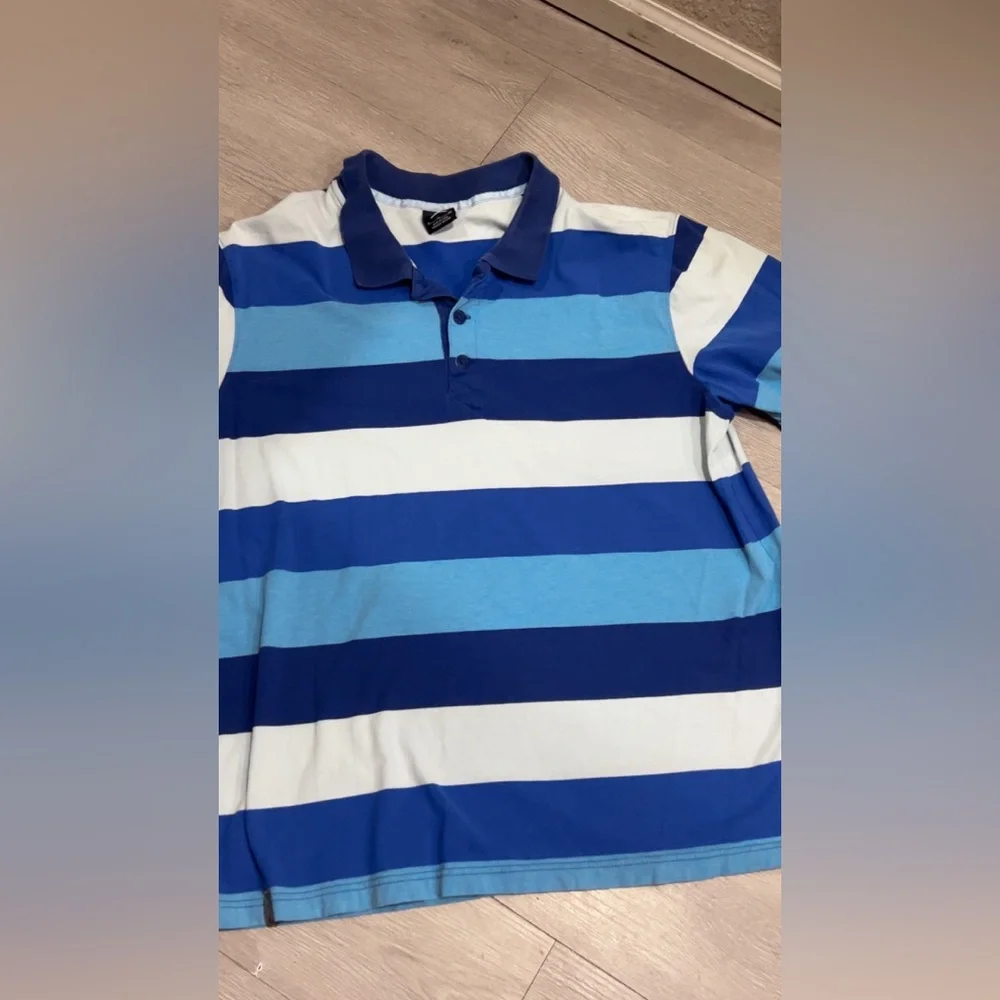 Nike Jordan Team men's golf polo shirt in striped blue